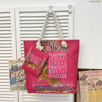 Tote Girl — Canvas Tote + Matching Wallet Set | Choose Your Print