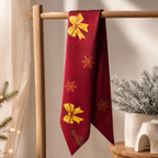 Luxury Christmas Satin Silk Scarf & Twilly Gift Set – Red