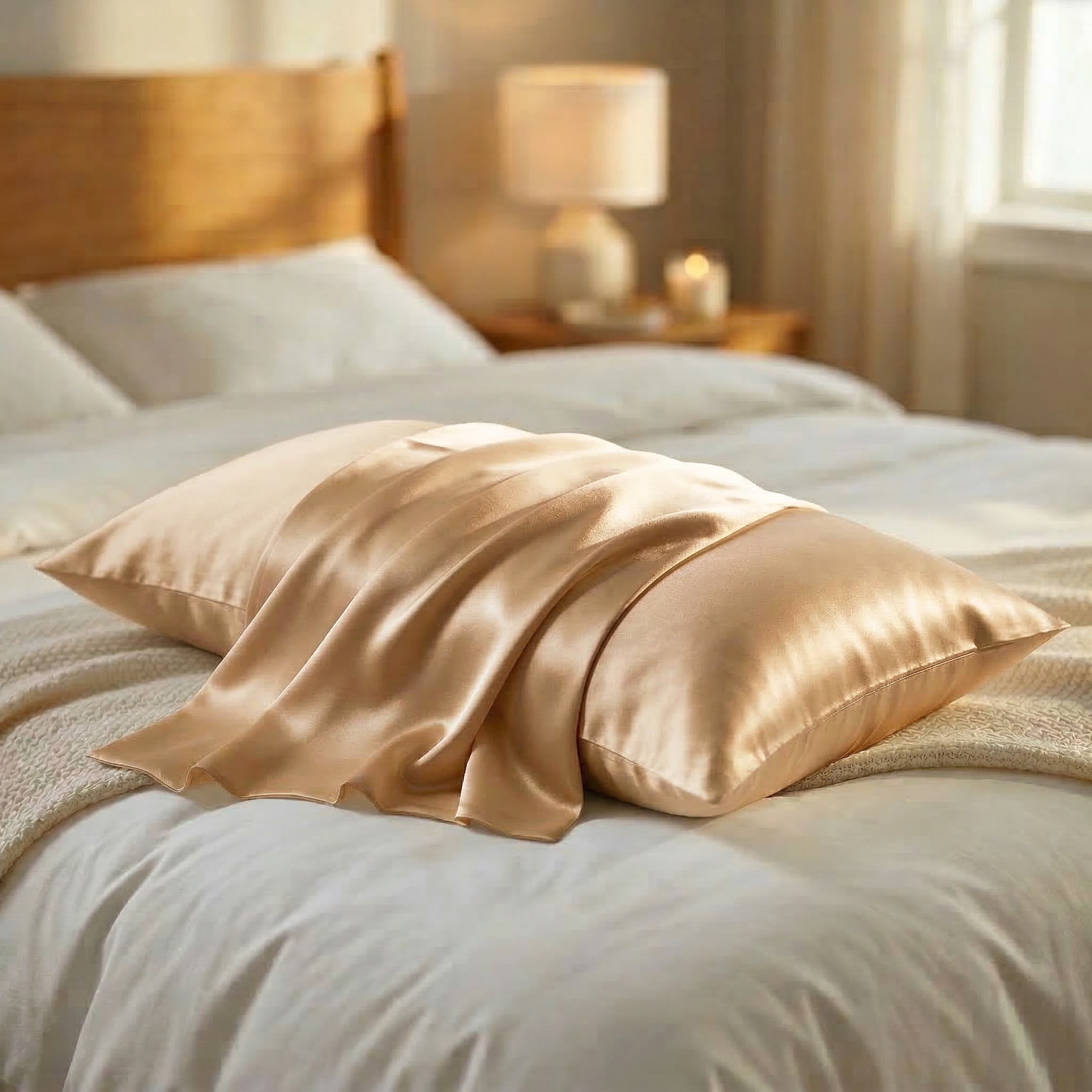 Silk Pillowcase Set of 2 – 22 Momme Silk Pillow Covers with Hidden Zipper | Cooling, Hair & Skin Care | Queen & King Sizes