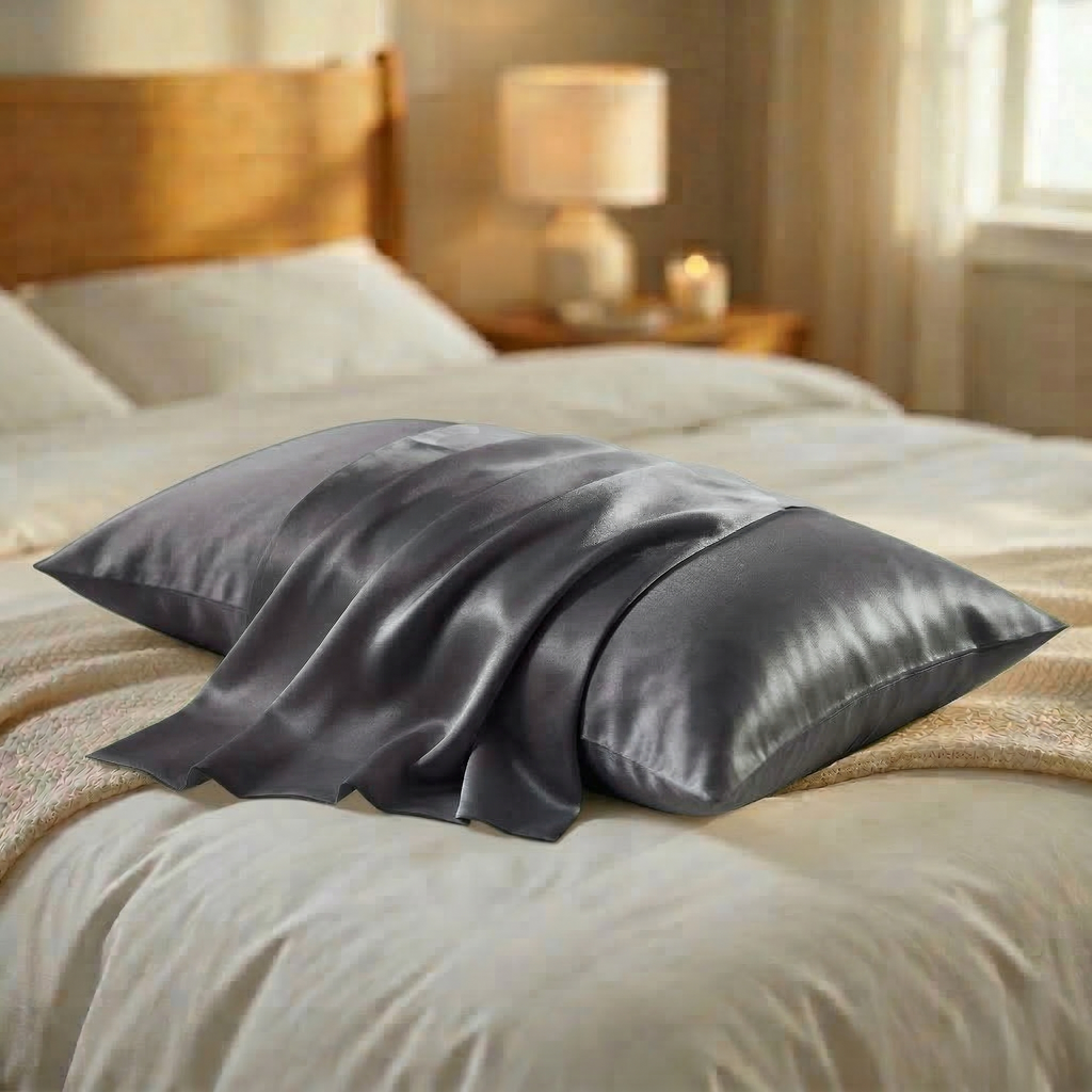 Silk Pillowcase Set of 2 – 22 Momme Silk Pillow Covers with Hidden Zipper | Cooling, Hair & Skin Care | Queen & King Sizes