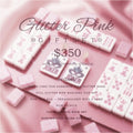 Glitter Pink Mahjong Combo Set gift box priced at $350 with complimentary shipping