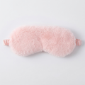 Blush Pink Plush Sleep Mask – Soft Elastic Eye Mask for Travel & Sleep