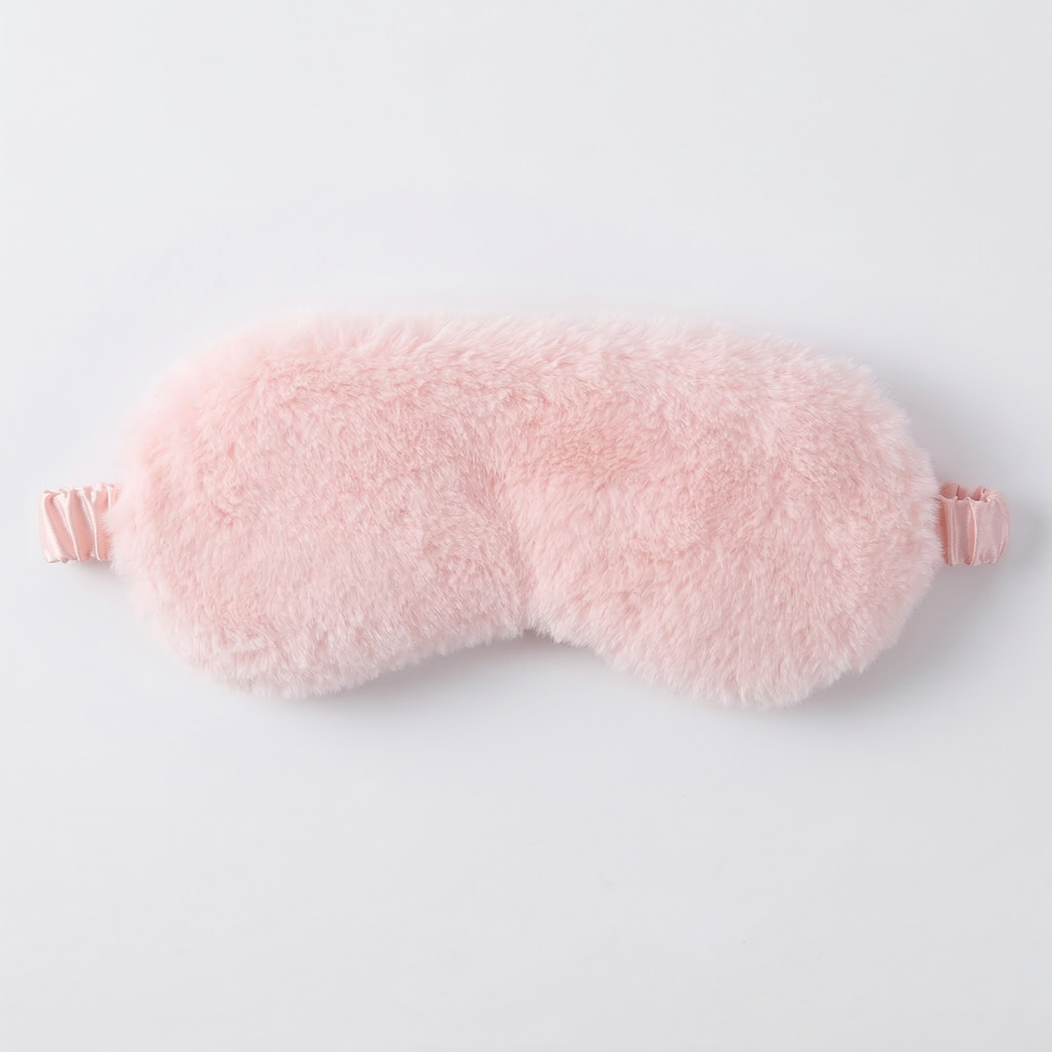 Blush Pink Plush Sleep Mask – Soft Elastic Eye Mask for Travel & Sleep