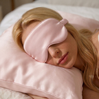 Luxury Satin Sleep Gift Set – Silk Eye Mask, Satin Scrunchie & Travel Pouch | Self Care Gift for Women