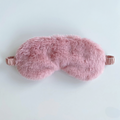 Dusty Pink Plush Sleep Mask – Soft Comfortable Eye Mask for Sleep & Travel