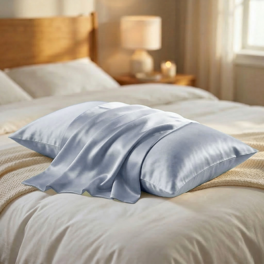 Silk Pillowcase Set of 2 – 22 Momme Silk Pillow Covers with Hidden Zipper | Cooling, Hair & Skin Care | Queen & King Sizes