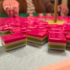 Layered Stripe Mahjong Set – 166 Tiles (Acrylic, Engraved Logo)