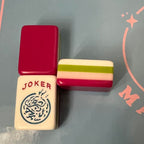Layered Stripe Mahjong Set – 166 Tiles (Acrylic, Engraved Logo)