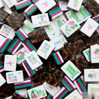 Leopard Print Mahjong Set – 160 Tiles (Acrylic, Engraving + UV Print)