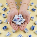 Mahjong Porcelain Collector's Set – 166 Handcrafted Clay Tiles