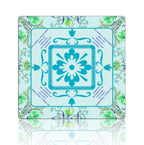 American Mahjong Table Mat – Non-Slip Playing Surface with Guide Design (Floral Edition)