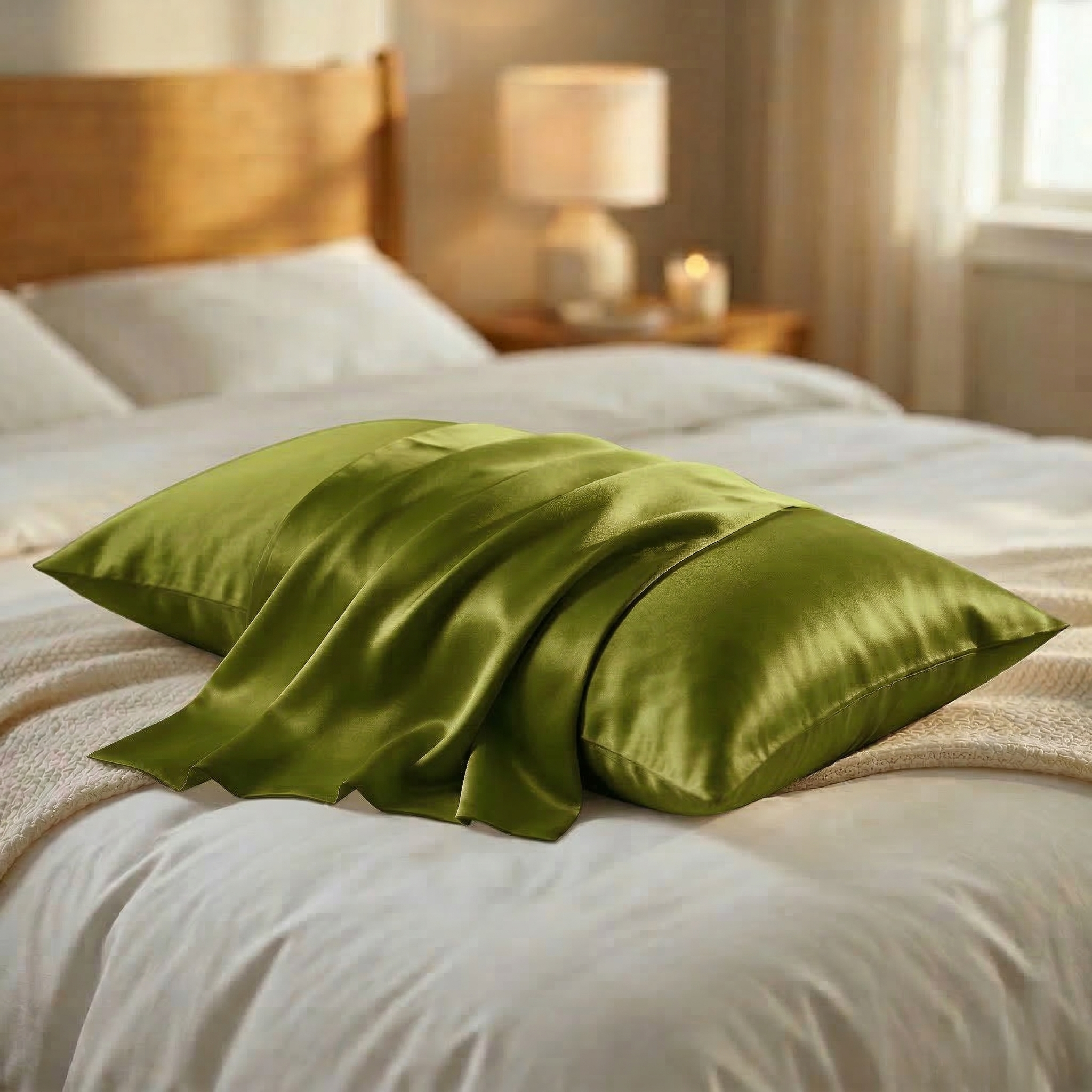 Silk Pillowcase Set of 2 – 22 Momme Silk Pillow Covers with Hidden Zipper | Cooling, Hair & Skin Care | Queen & King Sizes