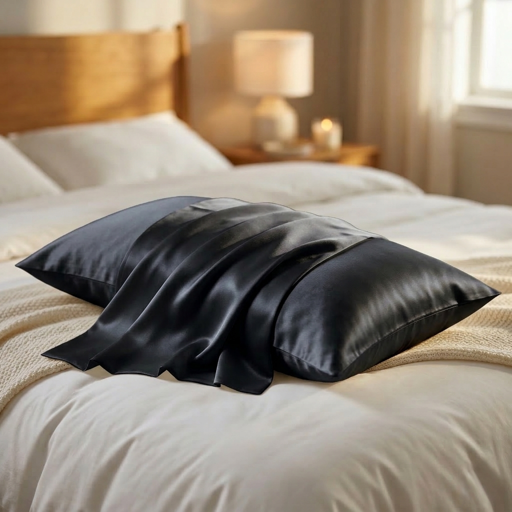 Silk Pillowcase Set of 2 – 22 Momme Silk Pillow Covers with Hidden Zipper | Cooling, Hair & Skin Care | Queen & King Sizes