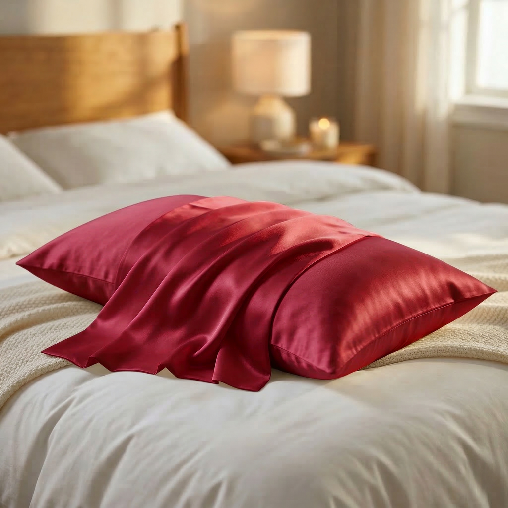 Silk Pillowcase Set of 2 – 22 Momme Silk Pillow Covers with Hidden Zipper | Cooling, Hair & Skin Care | Queen & King Sizes