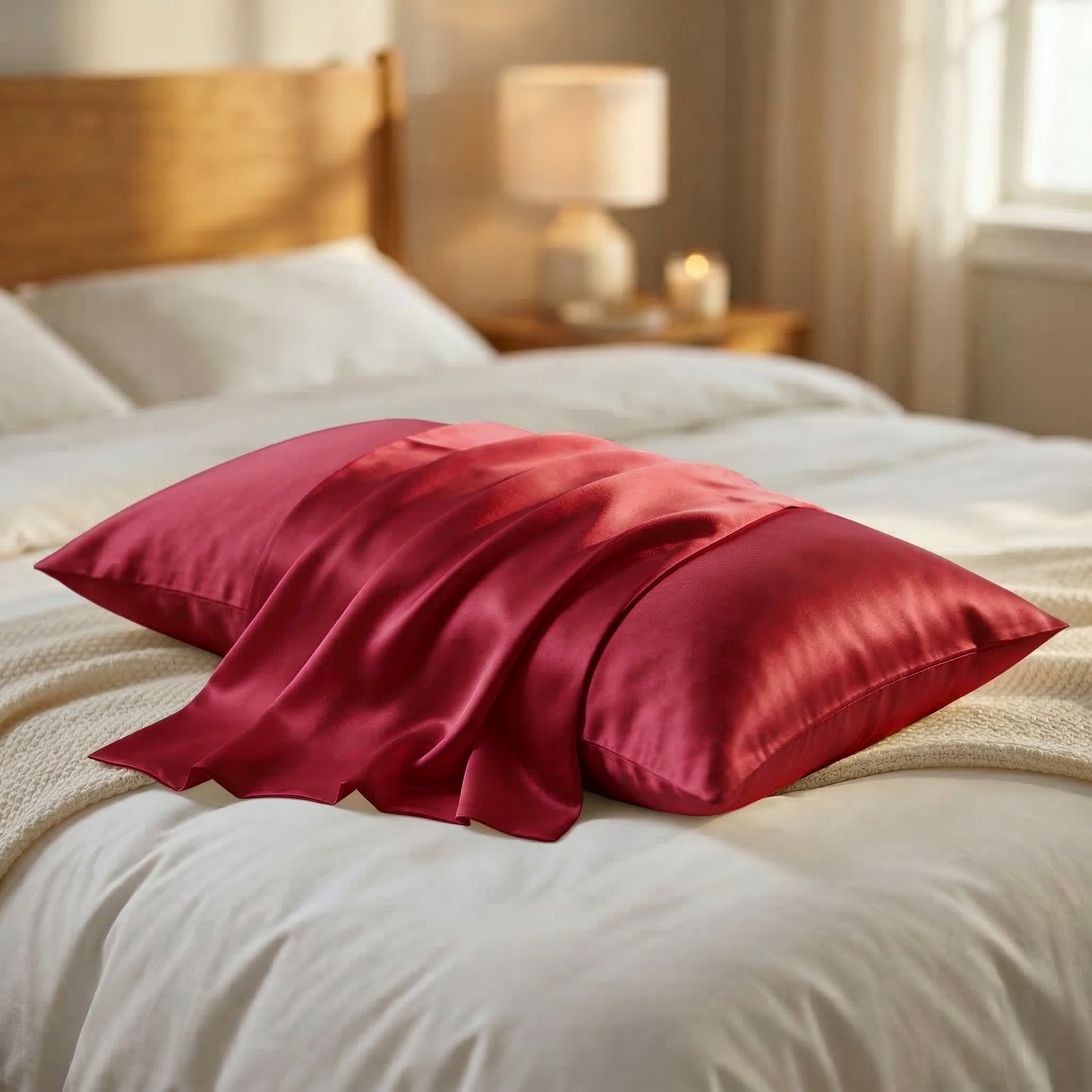 Silk Pillowcase Set of 2 – 22 Momme Silk Pillow Covers with Hidden Zipper | Cooling, Hair & Skin Care | Queen & King Sizes