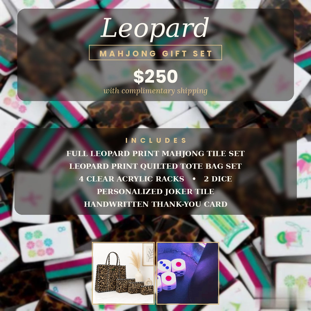 Luxury Leopard Mahjong Combo gift set priced at $250 with complimentary shipping