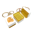 Lucky Mahjong Tile Keychain – Gold Engraved Symbol, Premium Acrylic Charm