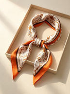 Equestrian Print Silk Scarf – 145 x 15 cm