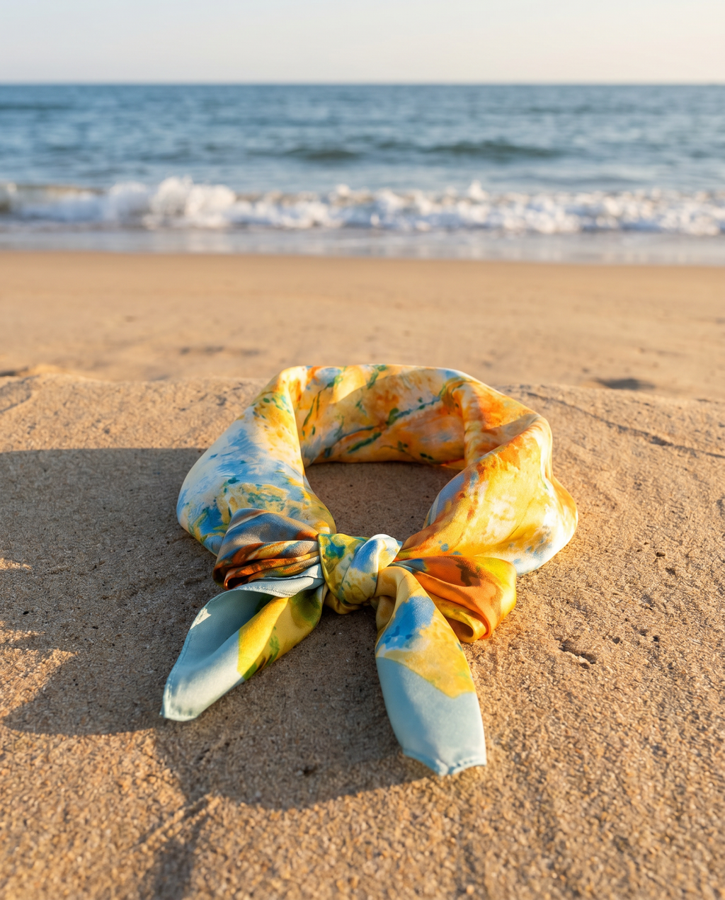Sunflower Silk Neck Scarf for Women – Lightweight Square Floral Bandana 70x70